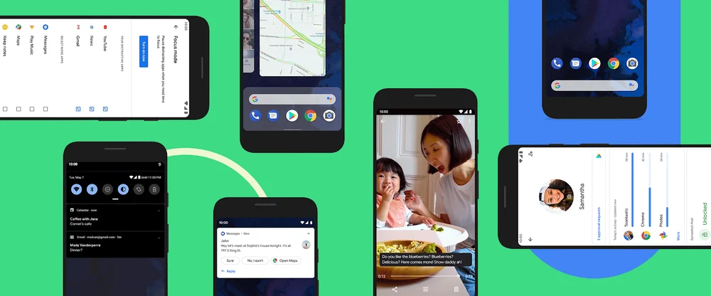 Collage verschiedener Android Phones
