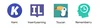 Four icons for Kami, InsertLearning, Toucan and Rememberry side by side. The leftmost icon has a circular blue background with a white bold ‘K’ centered, and underneath it’s labeled “Kami.” The icon to its right has a dark purple, square background with a bold “IL” in the center and underneath it’s labeled “InsertLearning.” The icon to its right has a green background with a Toucan bird in the foreground, and underneath it’s labeled “Toucan.” The rightmost icon has a transparent background with a human head silhouette facing left and a circle with an arrow on one end pointing counterclockwise overlayed. Underneath, it’s labeled “Rememberry.”