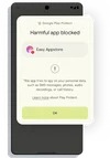 An image depicting a pop up warning on a phone