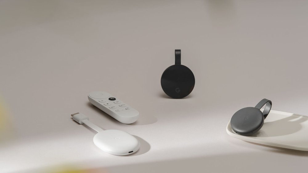 Photo of three Chromecast devices Google has introduced from over the years.