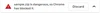 Notification that reads "sample.zip is dangerous, so Chrome has blocked it."