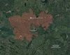 Picture shows the location of the Pukatawagan fire in Manitoba, Canada.
