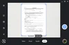 Chromebook Camera app in “Scan” mode scanning a hard copy document.