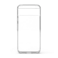 A photo of a clear Pixel phone case.