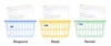 An illustration with three laundry baskets each with an email in them labeled 'respond,’ 'read,’ and 'revisit.’