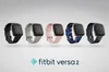 Fitbit Versa 2 in the colors black carbon, cold stone, petal copper rose, navy pink copper rose and smoke mist grey .
