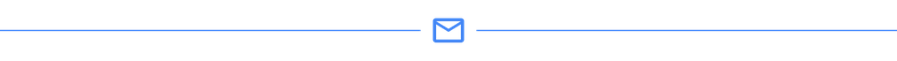 A page break illustration showing a blue line with a gmail icon in the middle.