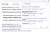 A screenshot of a Google Search results landing page, with the Scholar Button extension clicked. The user has searched for “breast cancer” within Google Search; that term is also searched in the Google Scholar extension. The extension shows three relevant articles from Google Scholar.