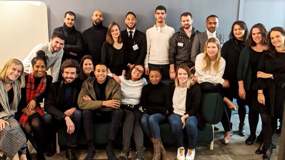 The Google.org Fellowship team and their partners at Generation pose for a group photo.