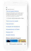 tela da busca mostra pagina do TSE no resultado e botão dizendo "Encontre o local de votação usando o Google" com ícone do Google Assistente