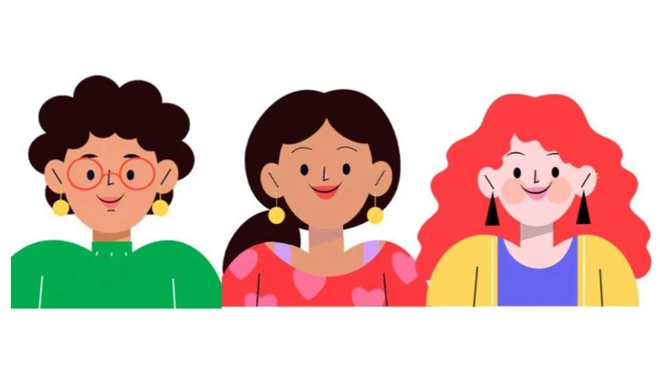 Ilustración de tres mujeres