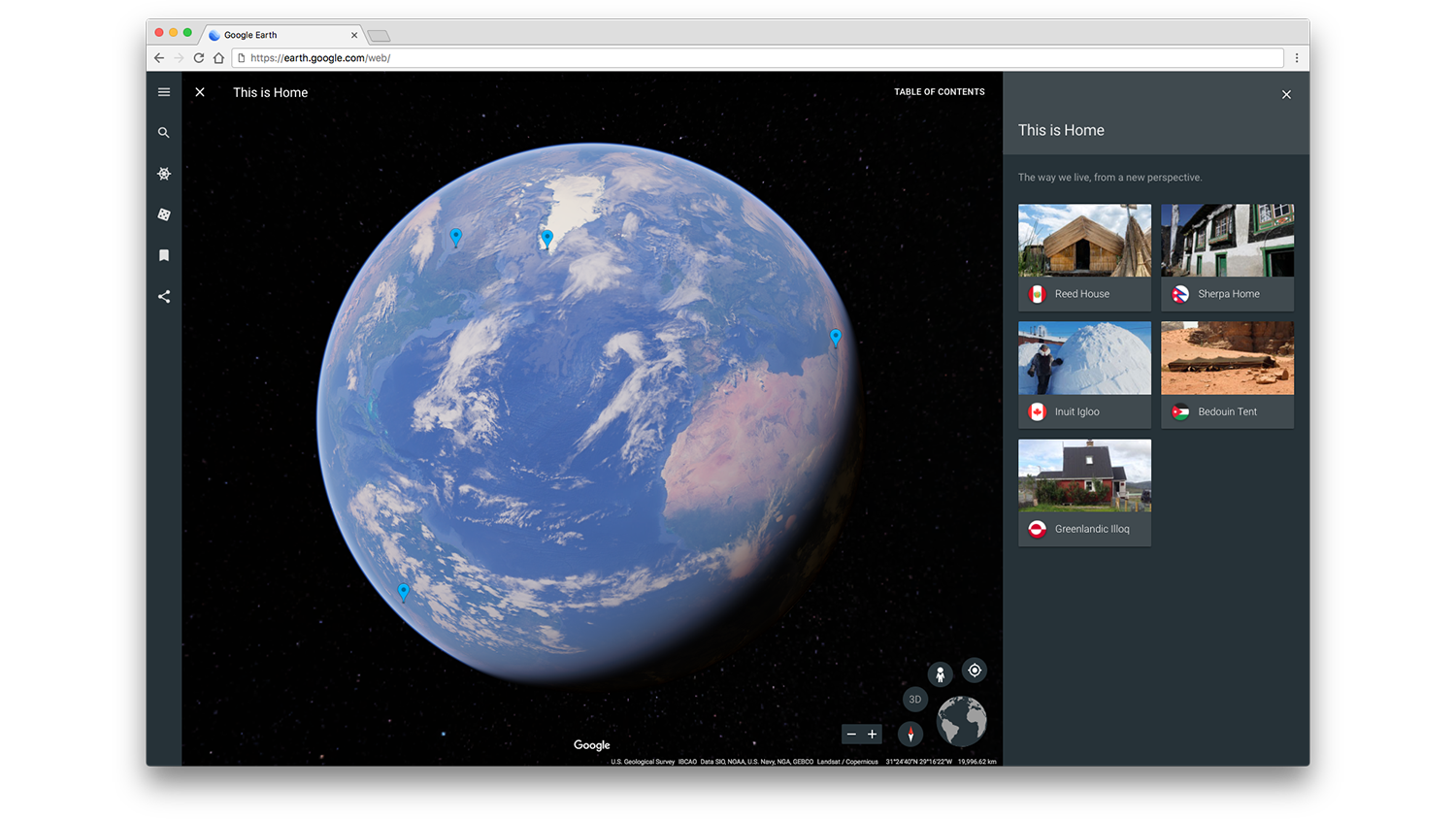 exploring home with google earth