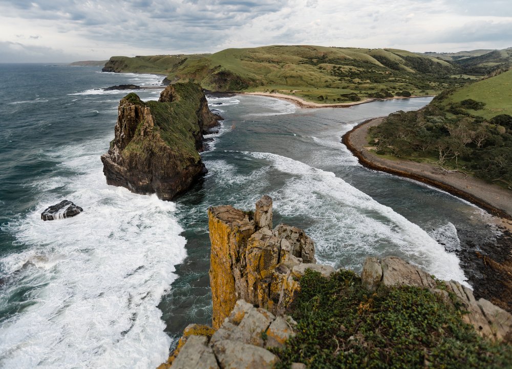 Aerial view of Hole in the Wall in the Eastern Cape, from the collection of South African Tourism