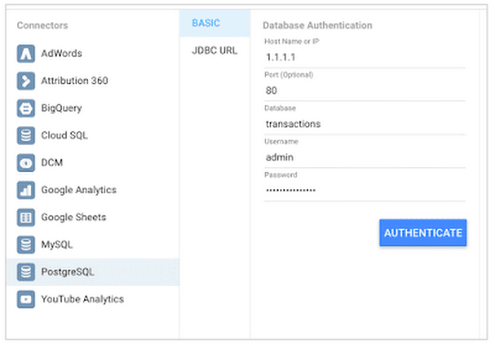 The New Google Data Studio Postgresql Connector