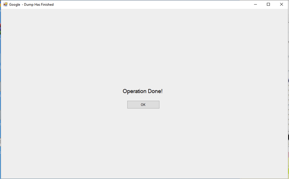 screen shot of "operation done" image