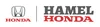 Hamel Honda logo shows “Hamel” in large black letters above “Honda” in red letters.