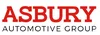 Le logo d’Asbury Automotive montre “Asbury” en grandes lettres rouges au-dessus de “Automotive Group” en lettres noires.