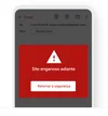 mensagem de alerta no gmail dizendo 'site enganoso adiante' em vermelho e botão 'retornar à segurança'