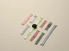 A flatlay lineup of Pixel Watch bands, including the new Metal Links band.