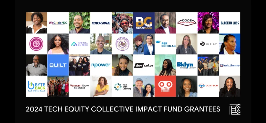 Image shows photos of the 20 grantees alongside their business logos