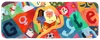 Illustration of a cat and three women of varying ages and races huddled within a large, colorful quilt. The eldest woman is reading from a book. The quilt has symbols within each patch including imagery including a soccer ball, a diploma, a rainbow, and a judicial scale. The Google letters are woven in the quilt.