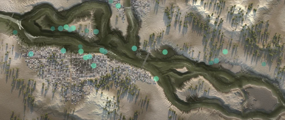 A visual representation of our inundation modeling which shows what areas will be flooded and how deep the water will be.