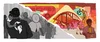 A Google Doodle showing half a black and white painting of a Civil Rights Movement-era speech, and a color painting of a modern-day protest mural.