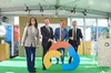 Der offizielle Eröffnungsmoment mit Eveline Metzen, Leiterin Politik, Google, Dr. Volker Wissing, Hanaus OB Claus Kaminsky und Dr. Daniel Holz, Vice President North Google Cloud