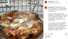A Hawaiian pizza on Miriam's Instagram account