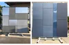 Two examples at our R+D Lab  of exploring how to add photovoltaics on facades: rearranging standard solar panels into more visually interesting mosaics (left) and integrating solar into standard window framing (right).