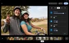The upcoming Google Photos movie editor displays on the screen. In the center is a still from a video clip of two people bicycles, with an editing menu open to let the user adjust brightness, contrast, whitepoints and more.