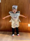 Lauren Sparandara’s son, Jack, in his Halloween costume made of old packaging materials.