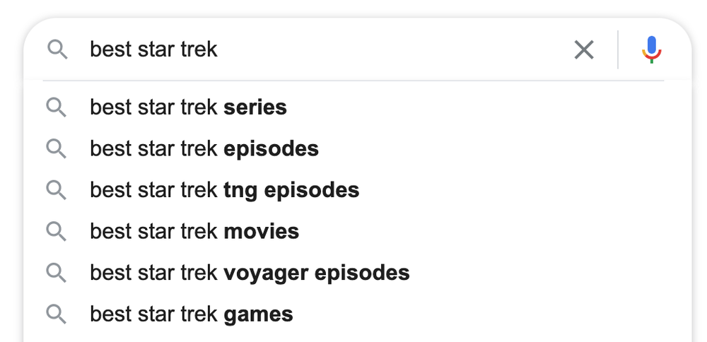 Autocomplete star trek