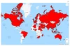 Location of users targeted by government-backed COVID-19 related attacks