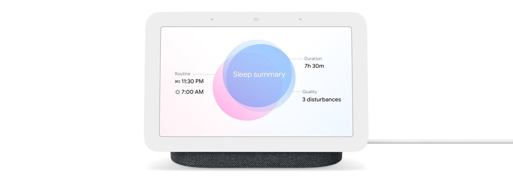 A picture of the Google Nest hub with Sleep Sensing