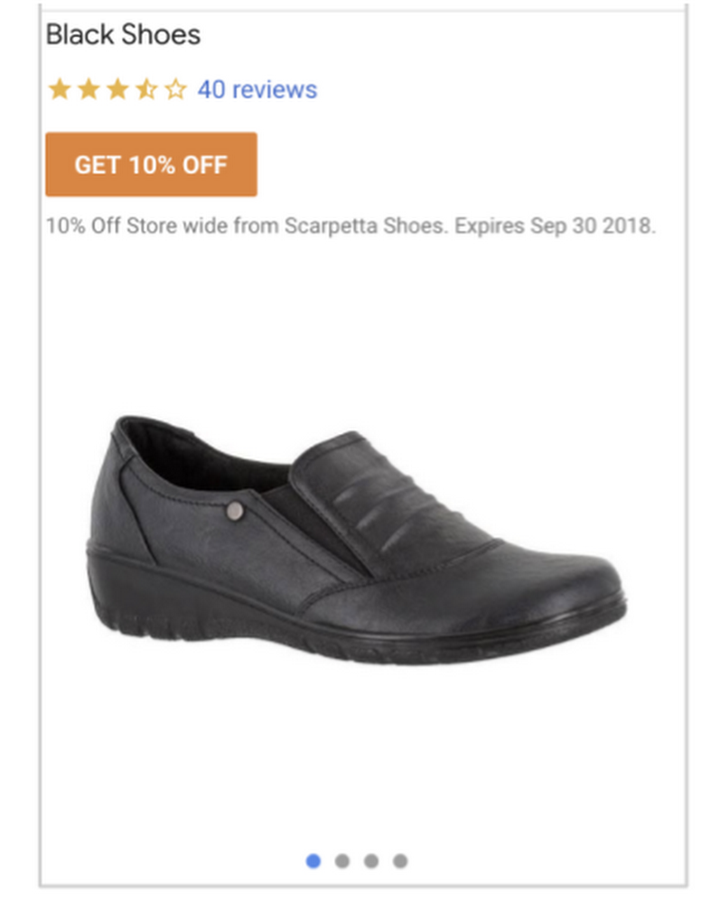 Merchant promotion shoe