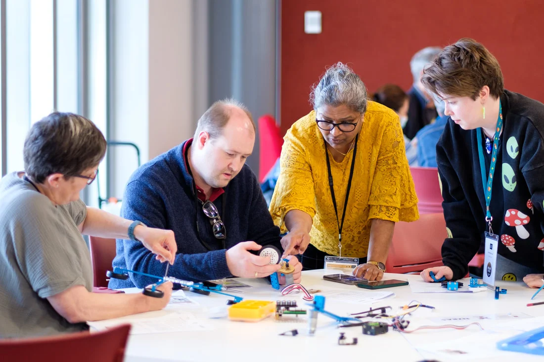 An image of teachers undergoing a training program