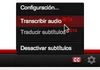 A CC button appears at the bottom of the video player for Spanish videos