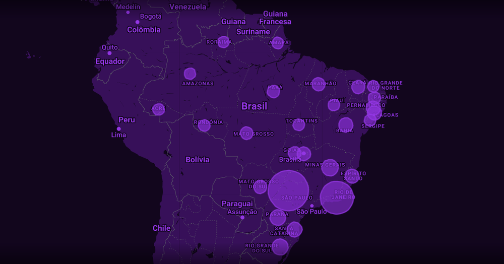 Mapa mostra distribuição de publicidade política pelo Brasil no Relatório de Transparência