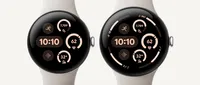 Nebeneinanderliegender Vergleich der Pixel Watch 3 Display-Größen 41 mm und 45 mm