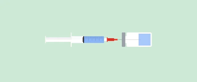 Illustration einer Impfspritze