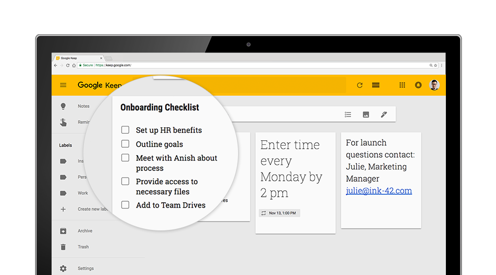 Google Keep work hacks