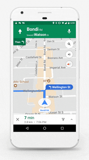 your trips real-time location from Google