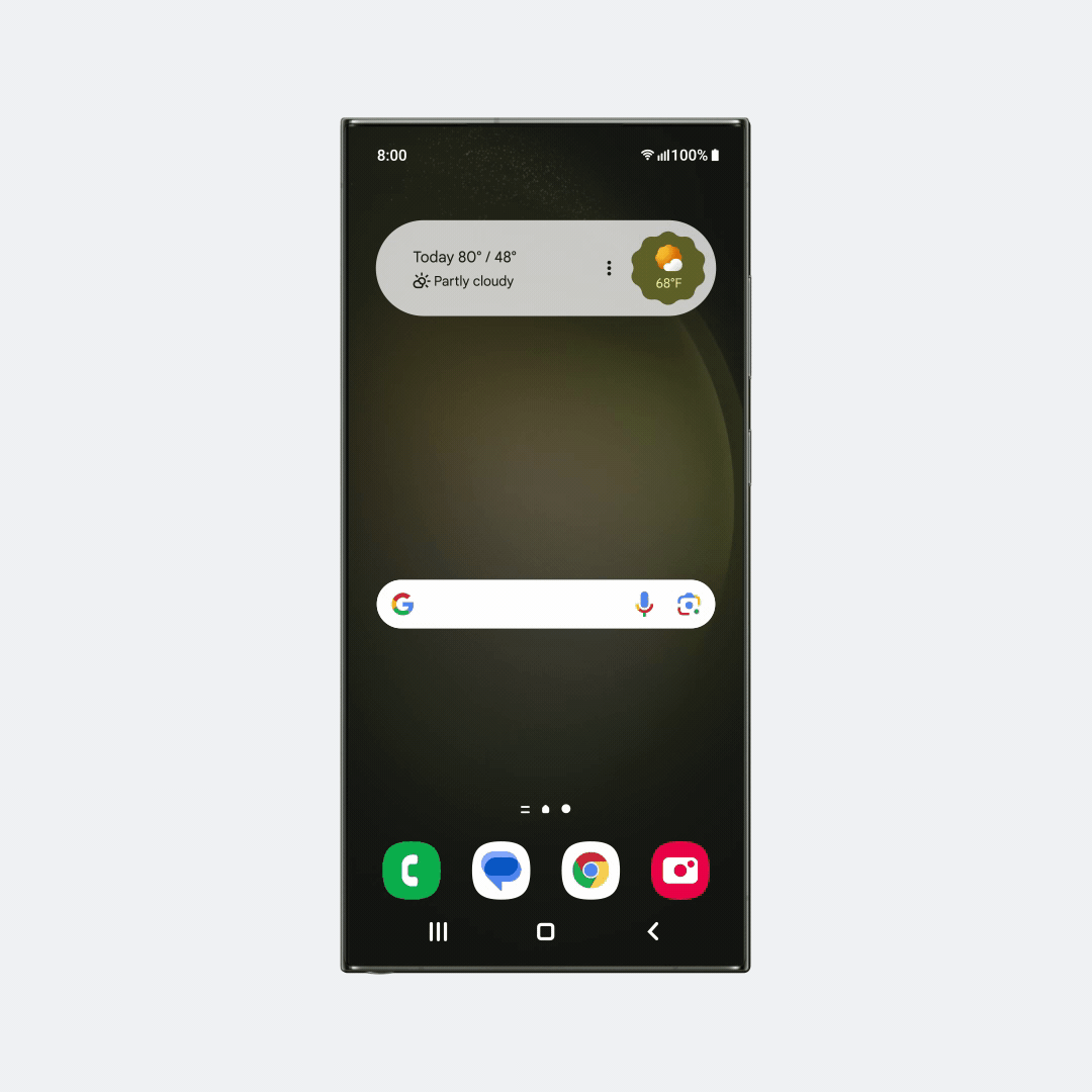 Nella schermata iniziale del tuo telefono Android viene visualizzato un widget 