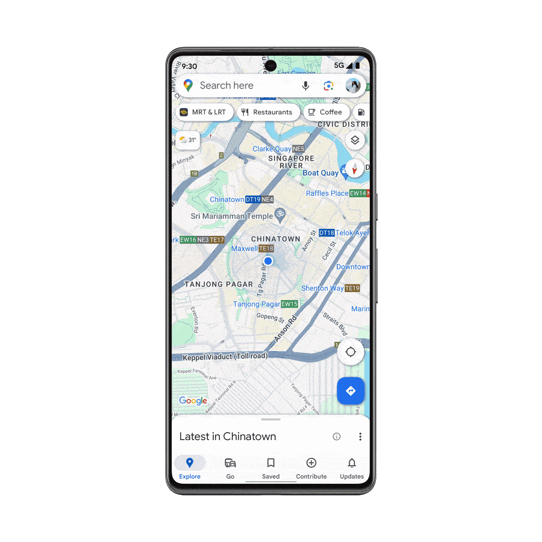 Gif von der Funtion Lens in Maps