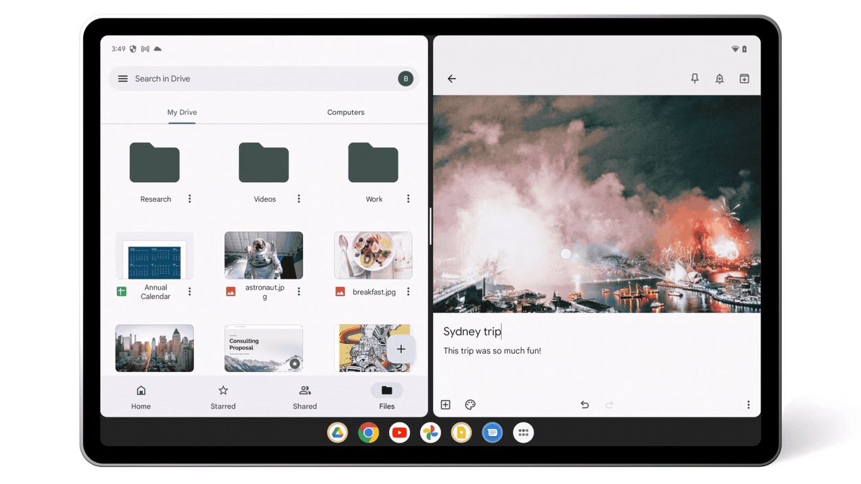 New Google Workspace features for Android's larger screens