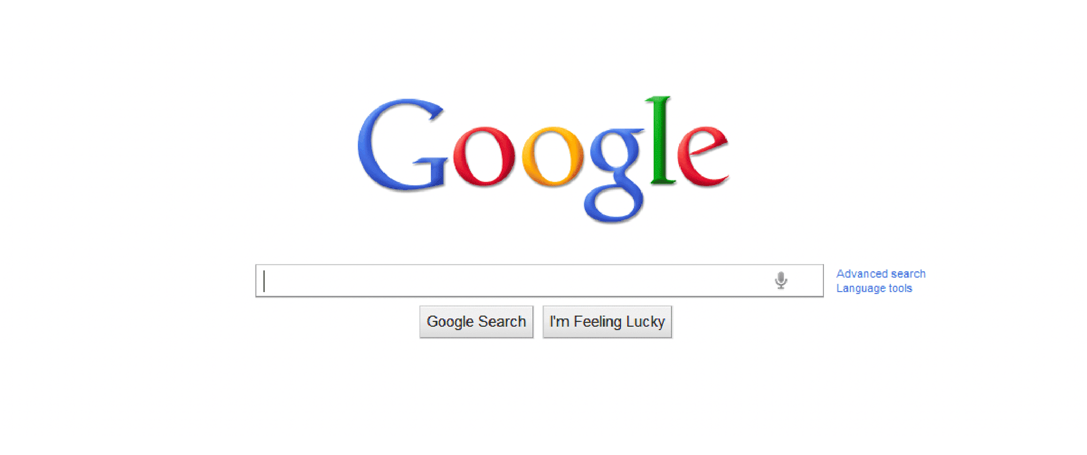 Animated GIF showing the old Google logo and search bar transition to the current one.