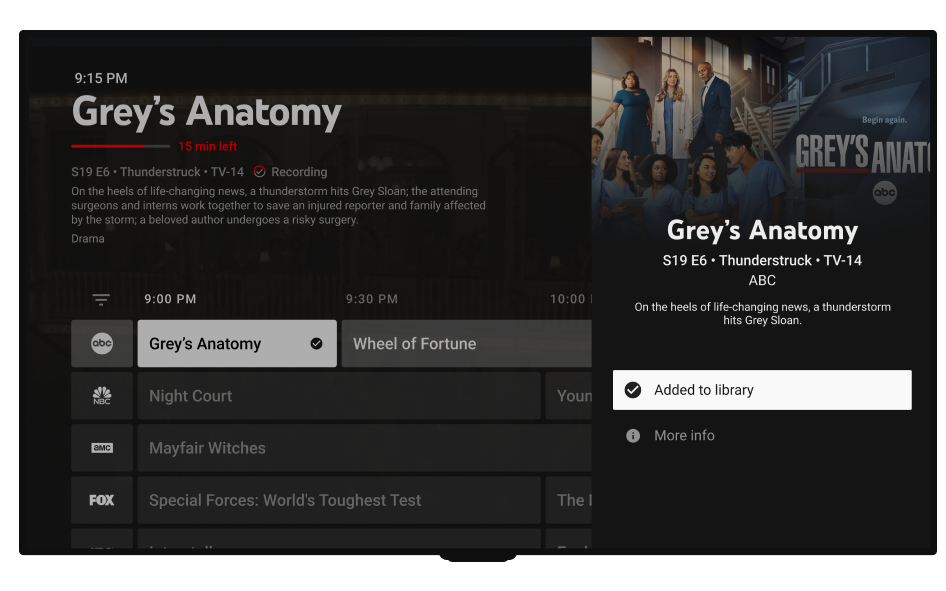 TV's live guide and library are getting much better