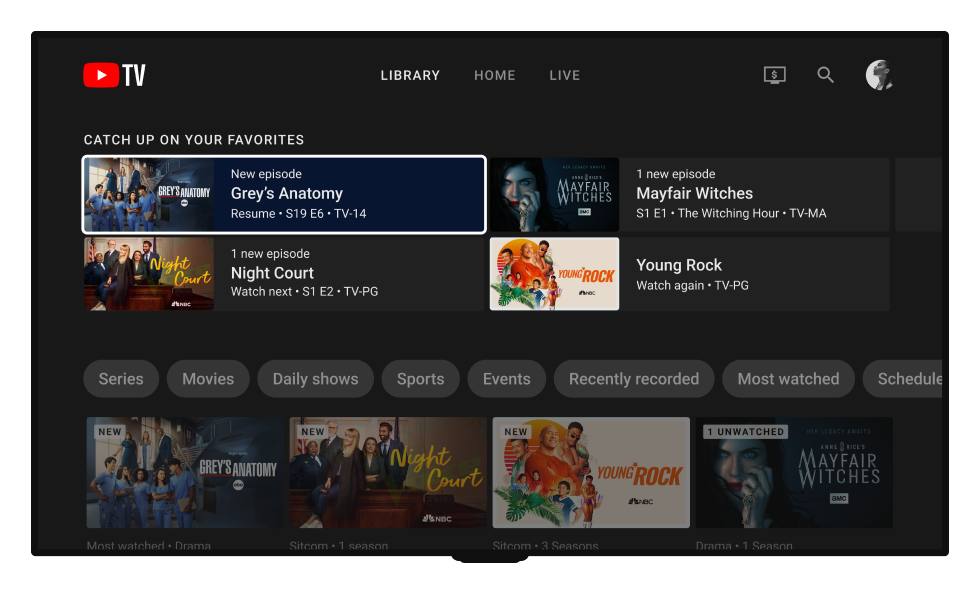 How we redesigned YouTube TV’s Live Guide and Library