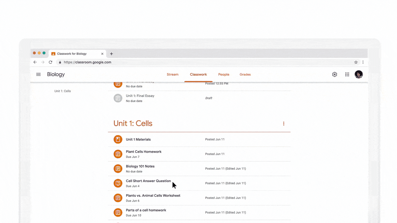 Rubrics in Google Classroom